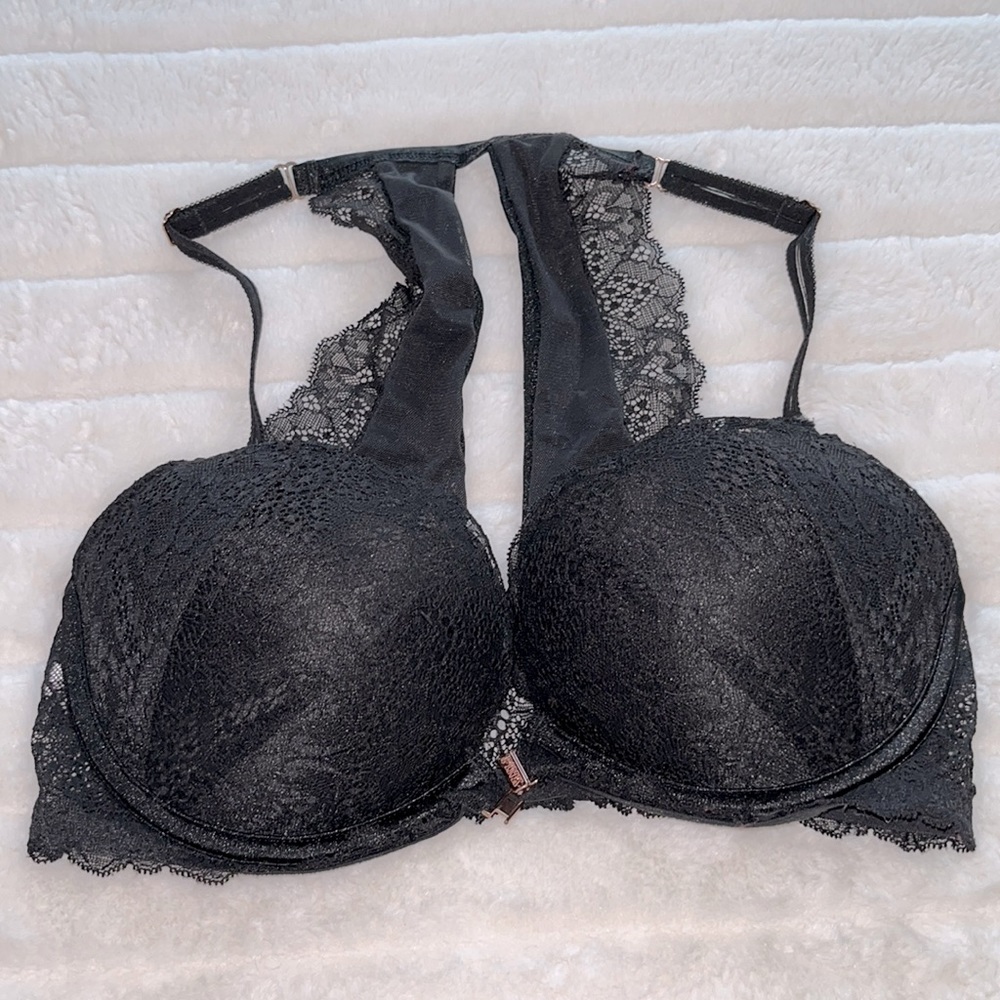 Victoria’s Secret PINK black lace pushup bra